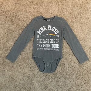 Like new Zara kids Pink Floyd gray bodysuit size 10 girls